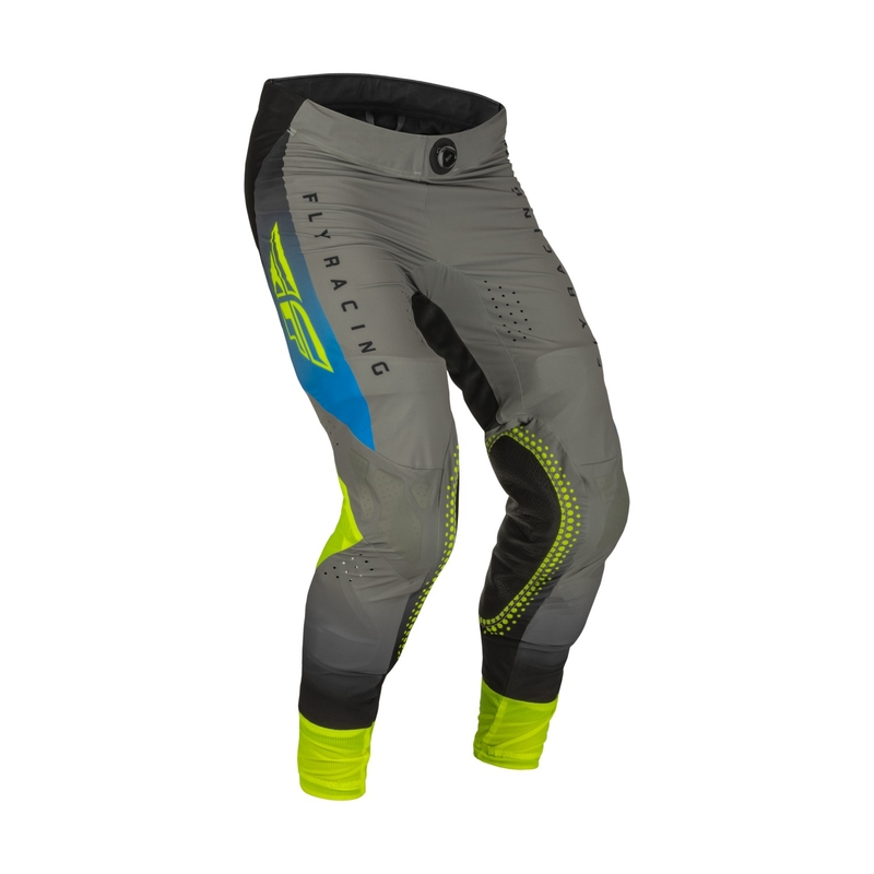 Pantaloni de motocros FLY Racing Lite 2023 gri-albastru hi-vis gri-albastru lichidare