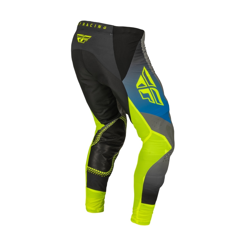 Pantaloni de motocros FLY Racing Lite 2023 gri-albastru hi-vis gri-albastru lichidare