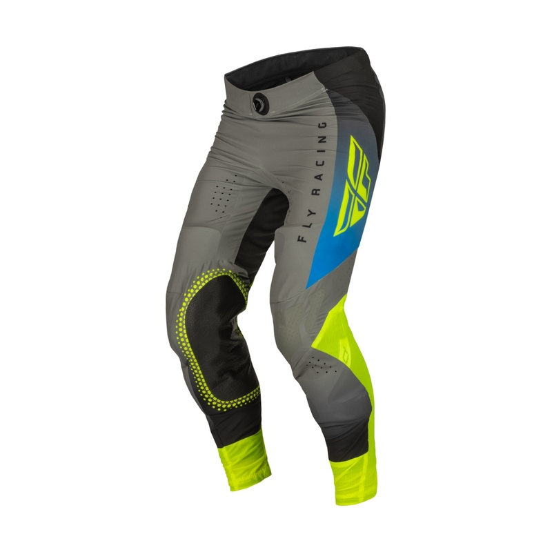 Pantaloni de motocros FLY Racing Lite 2023 gri-albastru hi-vis gri-albastru lichidare