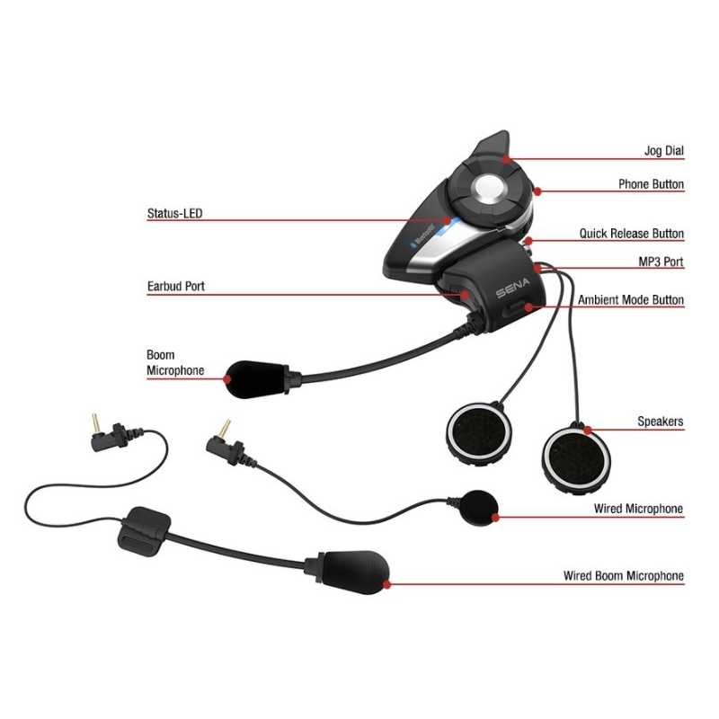 Set de 2 bucăți căști bluetooth handsfree SENA 20S EVO