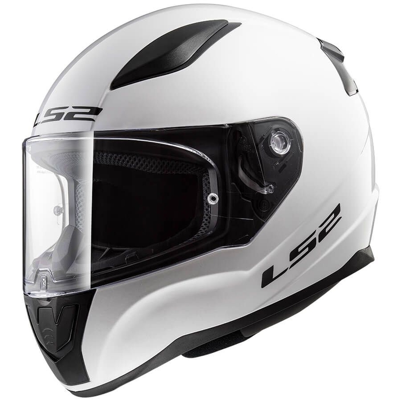 Cască integrală de motocicletă pentru copii LS2 FF353 Rapid Mini Single Mono alb lucios