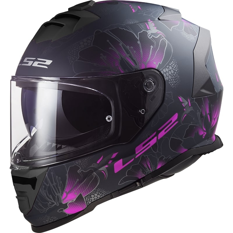 LS2 FF800 Storm Burst cască de motocicletă integrată LS2 FF800 Storm Burst negru și roz mat