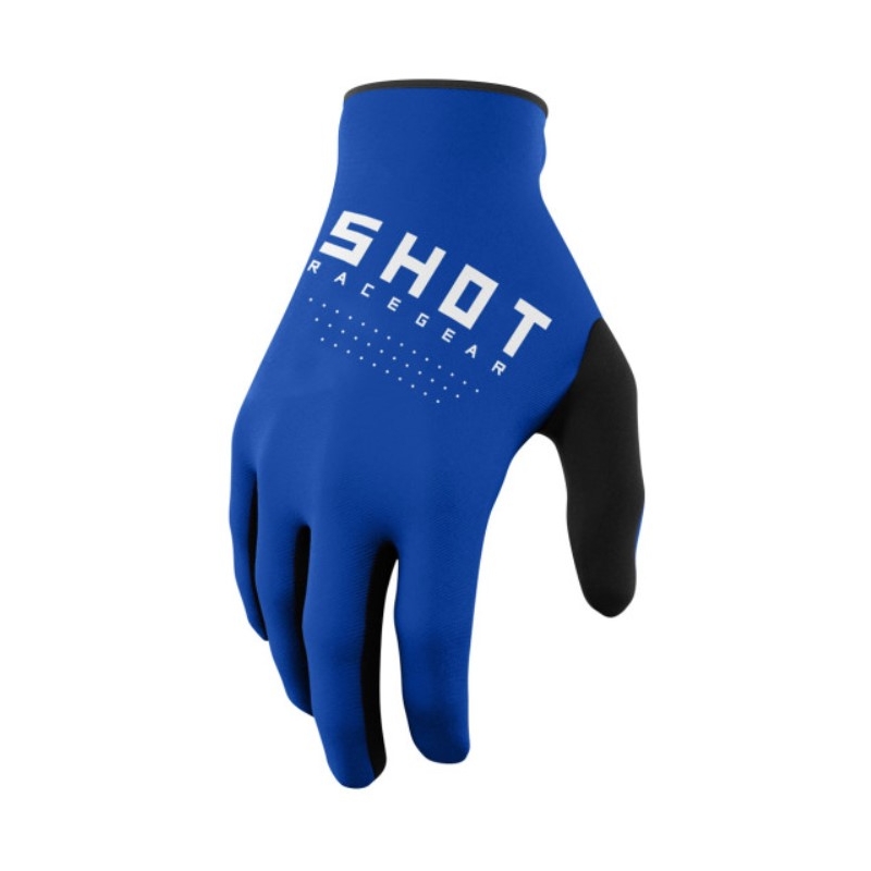 Mănuși de motocros Shot Raw negru-alb-albastru lichidare