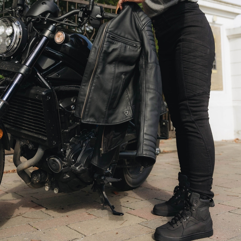 Blugi pentru femei Rebelhorn Ash Black Motorcycle Jeans lichidare