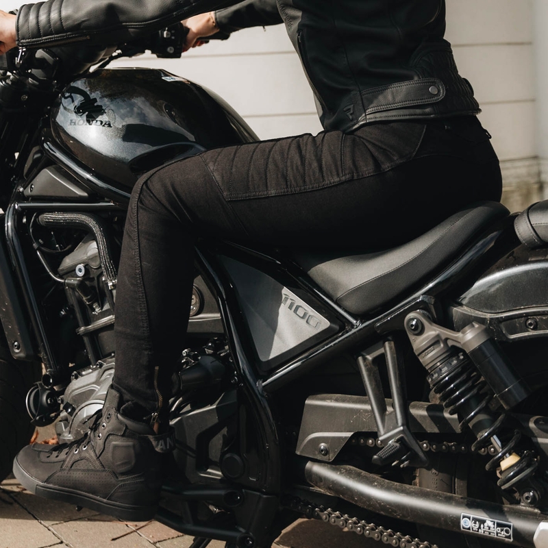 Blugi pentru femei Rebelhorn Ash Black Motorcycle Jeans lichidare