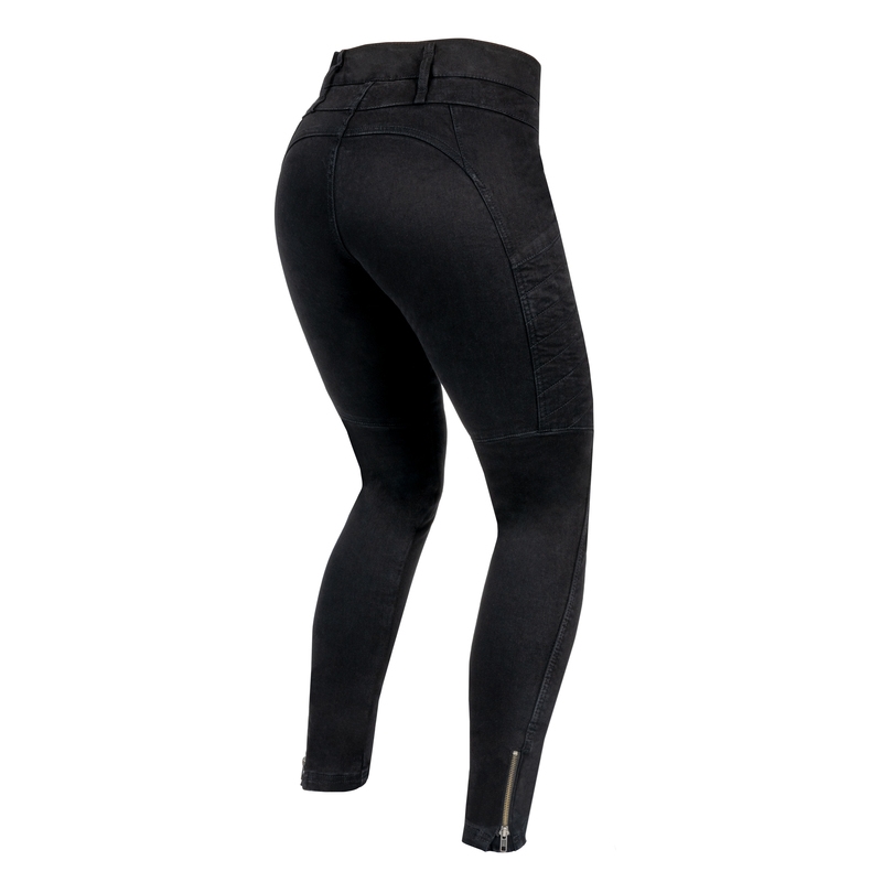 Blugi pentru femei Rebelhorn Ash Black Motorcycle Jeans lichidare