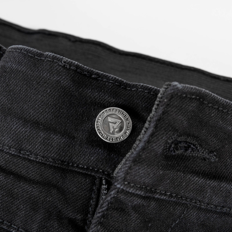 Blugi pentru femei Rebelhorn Ash Black Motorcycle Jeans lichidare