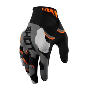 Mănuși de motocross Shot Drift Camo negru-camo-fluo portocaliu