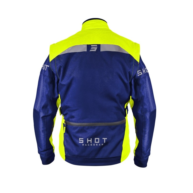 Geacă de motocicletă Shot Racetech albastru-fluo-galbenă
