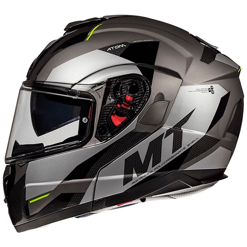 Cască de motociclist MT Atom SV TRANSCEND E2 gri - Grad II