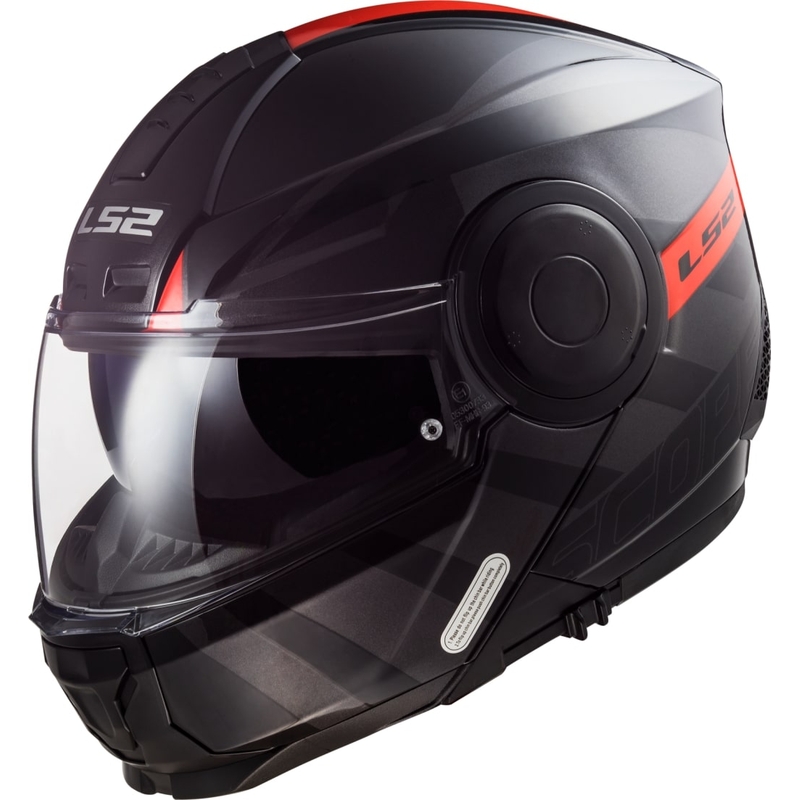 Cască de motocicletă LS2 FF902 Scope Hamr negru-titaniu-roșu pentru motociclete