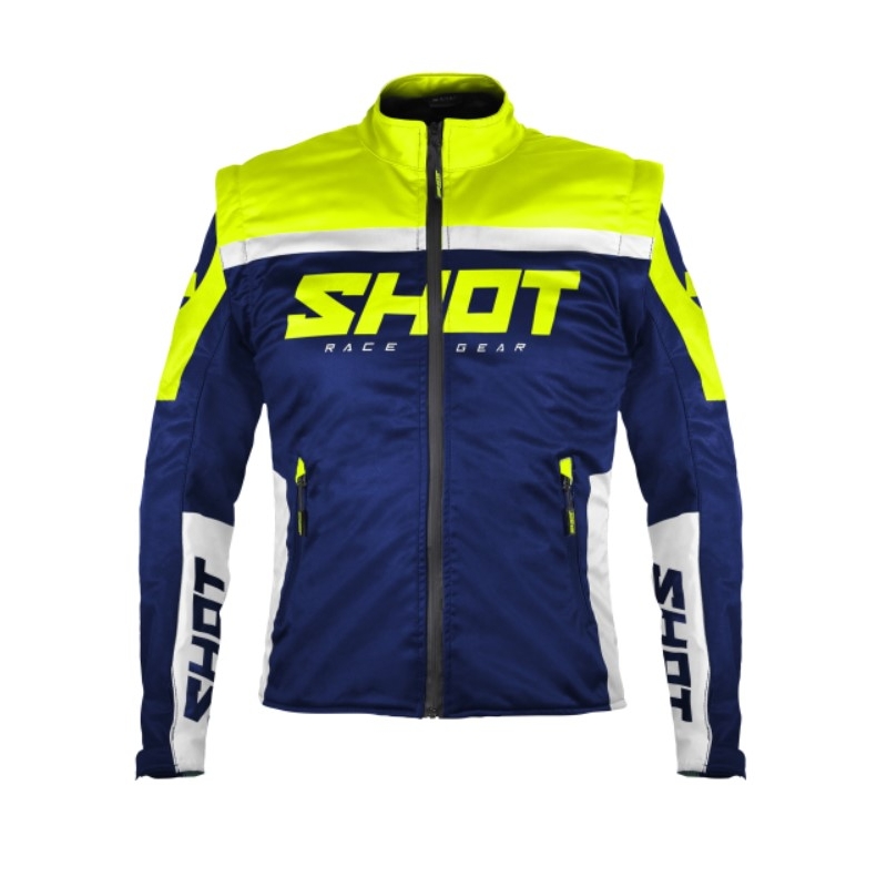 Jachetă Softshell Shot Softshell Lite 2.0 albastru-alb-alb-albastru-galben-fluo