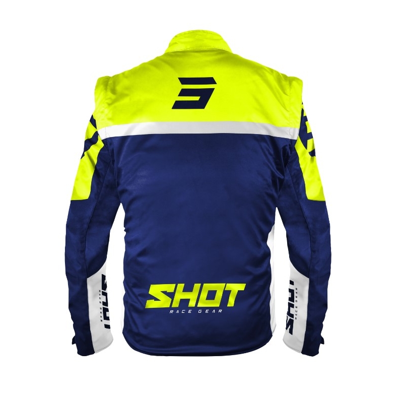Jachetă Softshell Shot Softshell Lite 2.0 albastru-alb-alb-albastru-galben-fluo