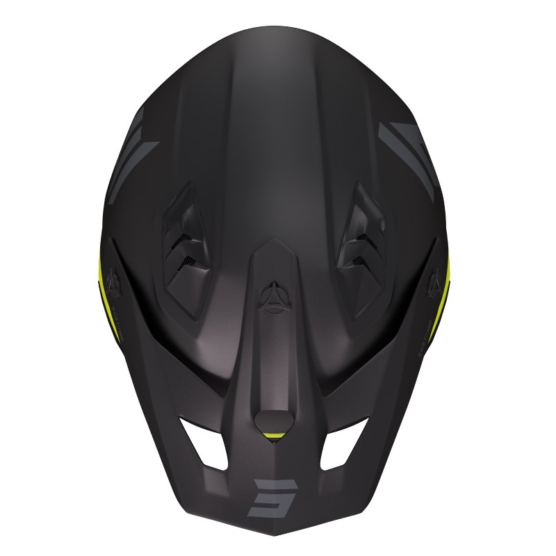 Motocicleta casca împușcat Salt trucuri negru-fluo galben