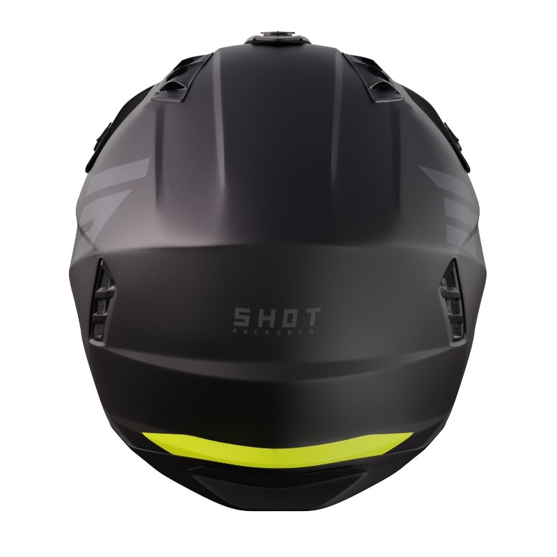 Motocicleta casca împușcat Salt trucuri negru-fluo galben