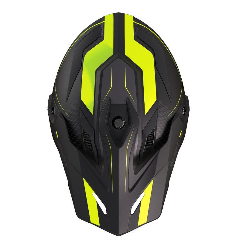 Cască Enduro Shot Trek Rally negru-fluo galben