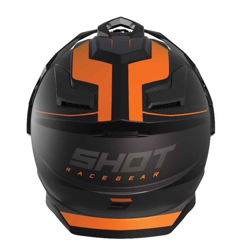 Cască de enduro Shot Trek Rally negru-portocaliu