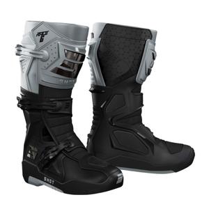 Shot Race 6 cizme de motocicletă negru-gri-crom lichidare výprodej