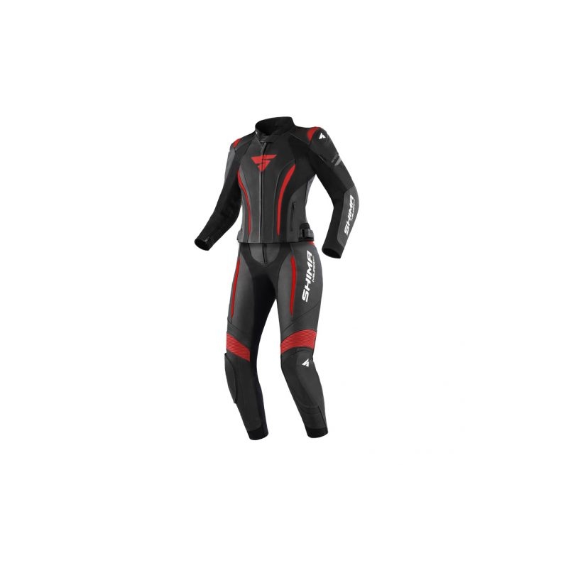 Costum motociclist Shima Miura 2.0 dama negru-rosu