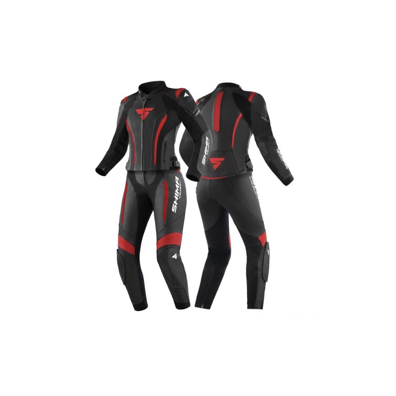Costum motociclist Shima Miura 2.0 dama negru-rosu