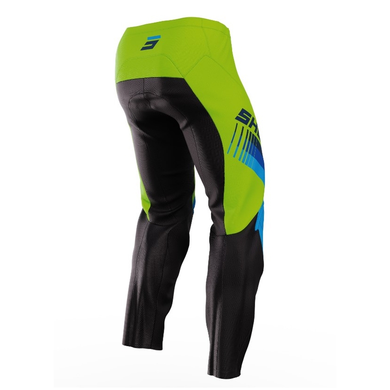 Shot Raw Kid Tracer Tracer pantaloni motocross negru-albastru-verde