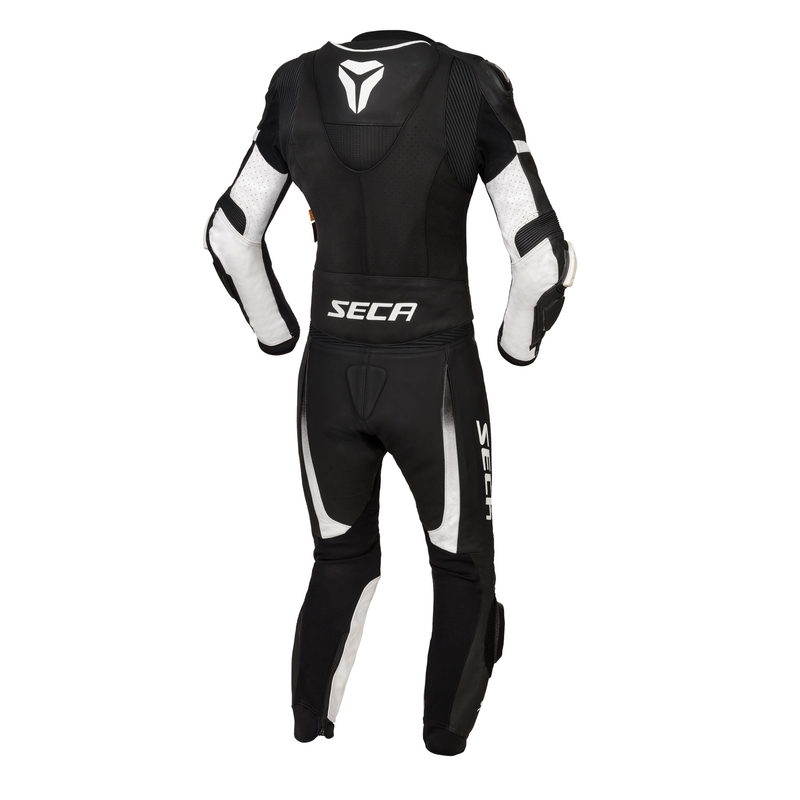 Costum moto dama SECA SRS II negru-alb vânzare lichidare