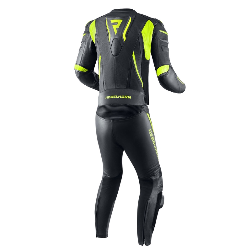 Costum moto Rebelhorn Fighter negru-galben fluo lichidare