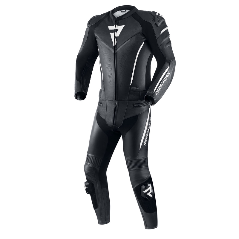 Costum moto Rebelhorn Fighter alb-negru lichidare
