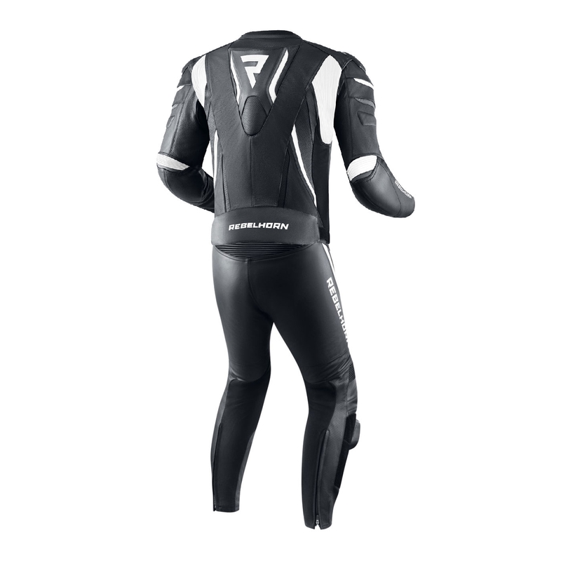 Costum moto Rebelhorn Fighter alb-negru lichidare