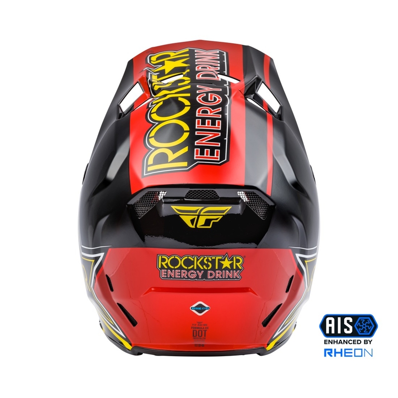 Cască de motocross FLY Racing Formula CC Rockstar negru-roșu-galben
