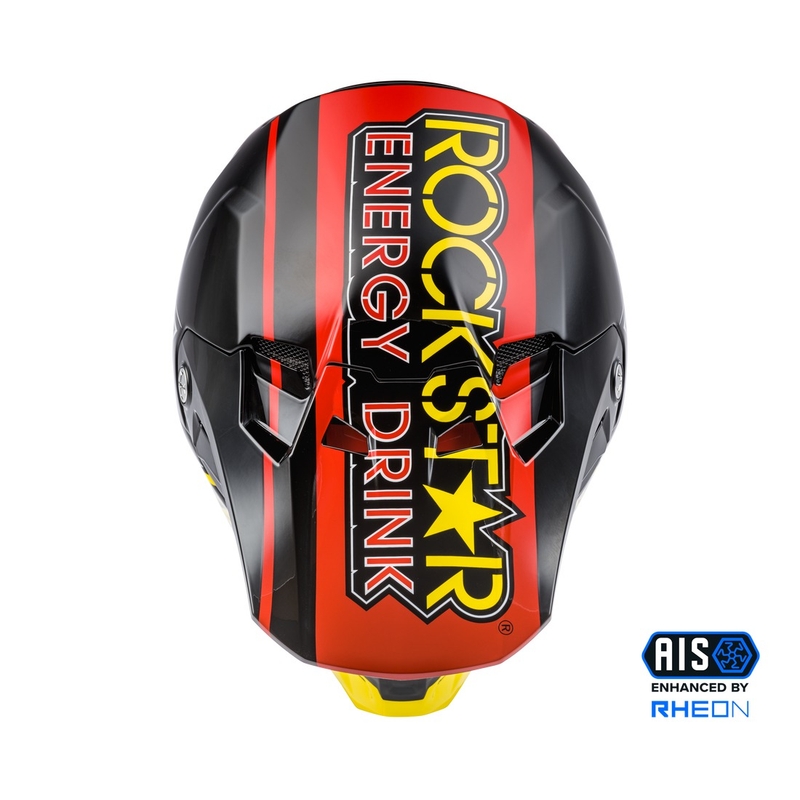 Cască de motocross FLY Racing Formula CC Rockstar negru-roșu-galben