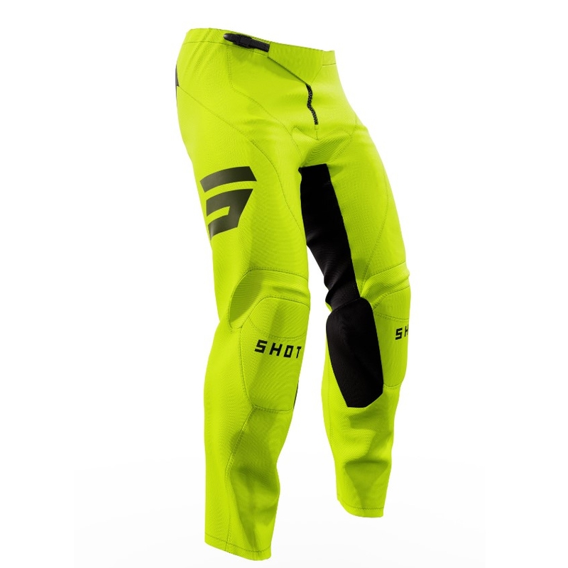 Shot Raw Kid Escape pantaloni motocross negru-fluo galben lichidare