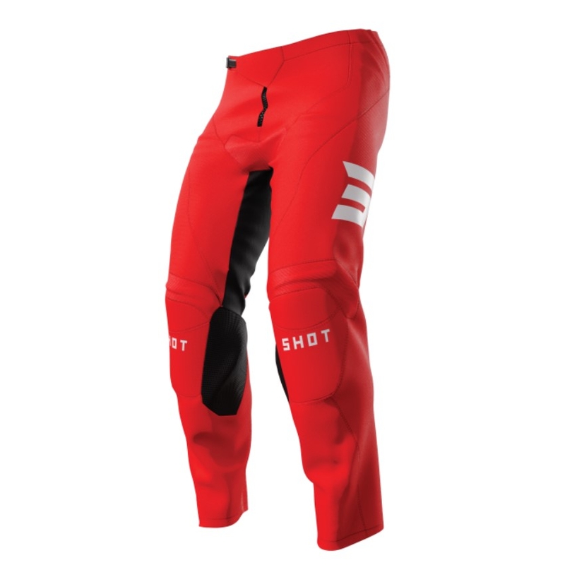 Pantaloni motocross pentru copii Shot Raw Kid Escape negru și roșu lichidare