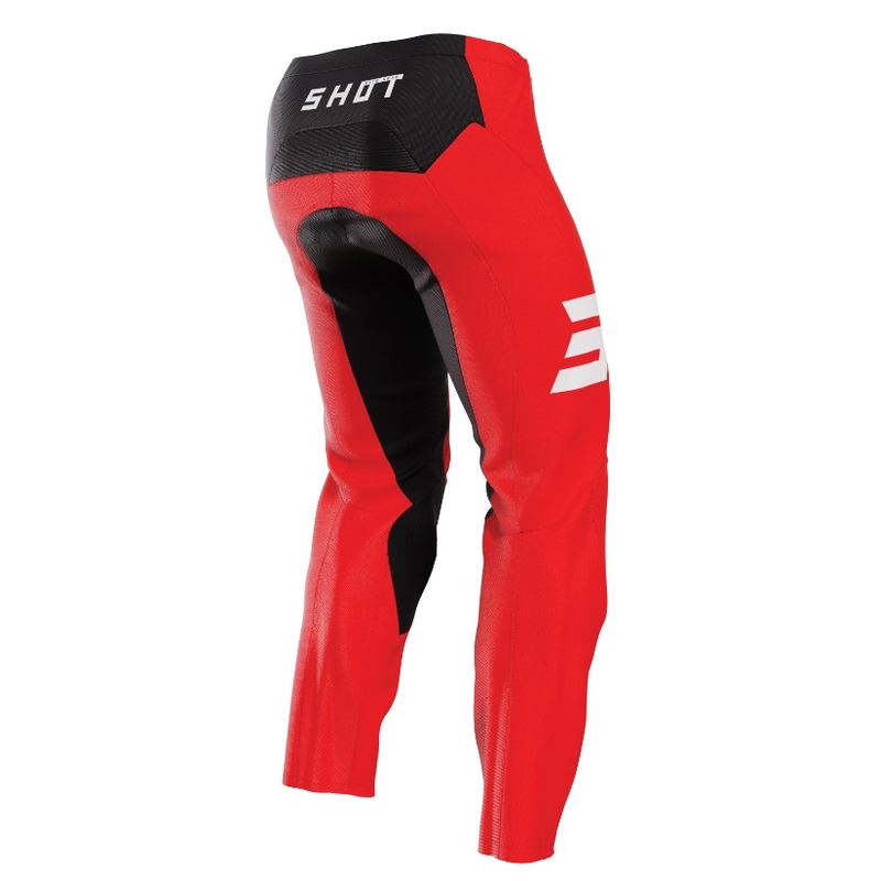 Pantaloni motocross pentru copii Shot Raw Kid Escape negru și roșu lichidare