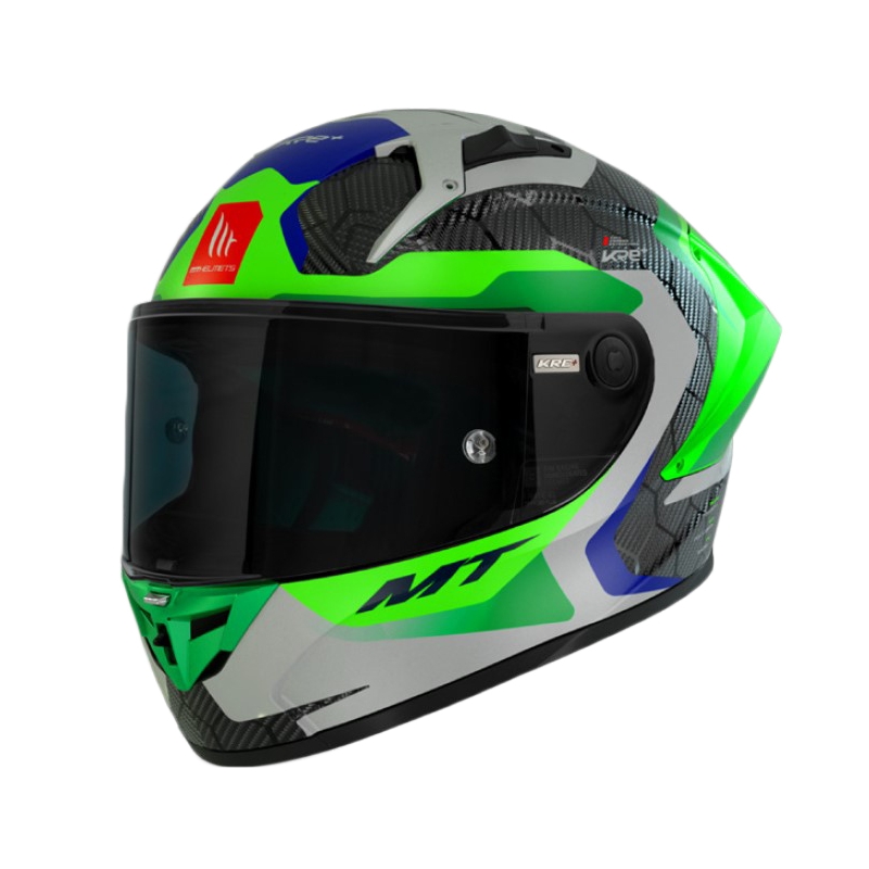 MT KRE+ Carbon Cască de motocicletă integrală puternică de culoare gri-verde