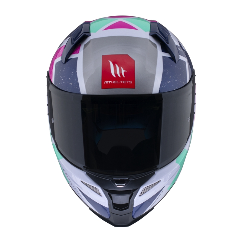 MT FF110 Revenge 2 Light cască de motocicletă integrală albă-albastră
