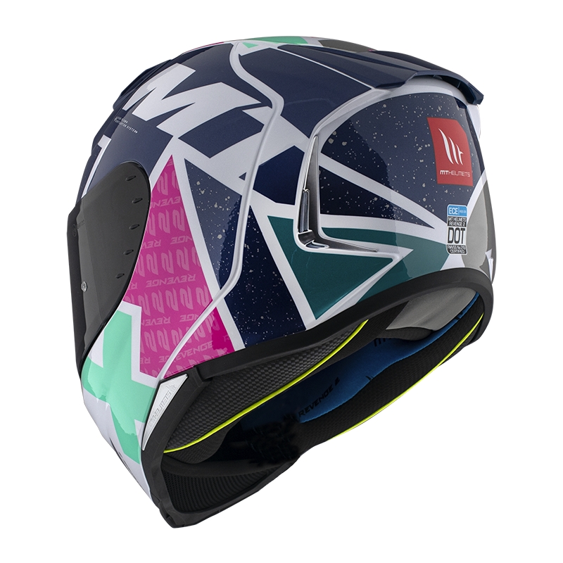MT FF110 Revenge 2 Light cască de motocicletă integrală albă-albastră