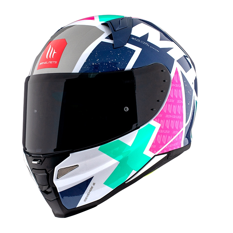 MT FF110 Revenge 2 Light cască de motocicletă integrală albă-albastră
