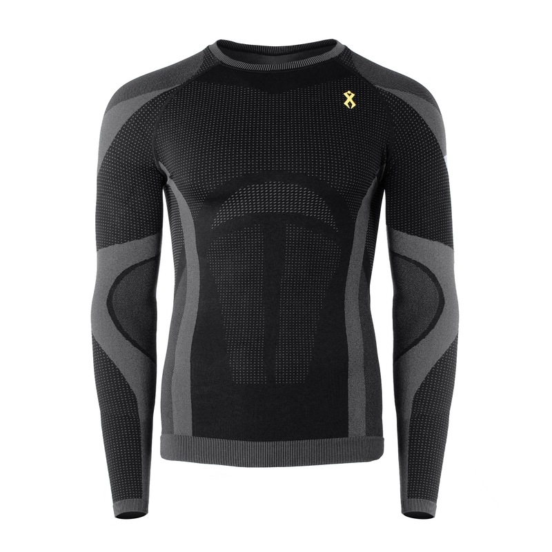 Tricou funcțional bărbătesc Rilax Noah negru - mânecă lungă