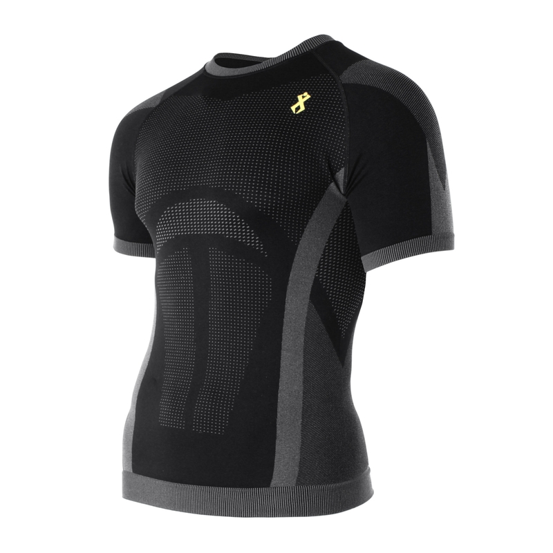 Tricou funcțional bărbătesc Rilax Noah negru - mânecă scurtă