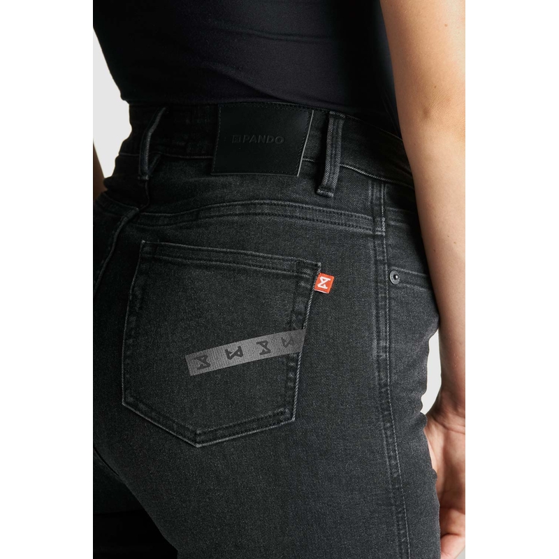 Blugi moto de damă PANDO MOTO Kusari Kusari Cor 01 negru lichidare
