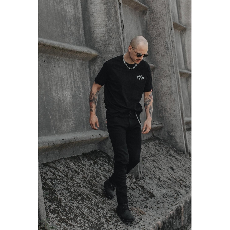 Blugi de motocicletă PANDO MOTO MOTO Oțel Negru 02 negru lichidare