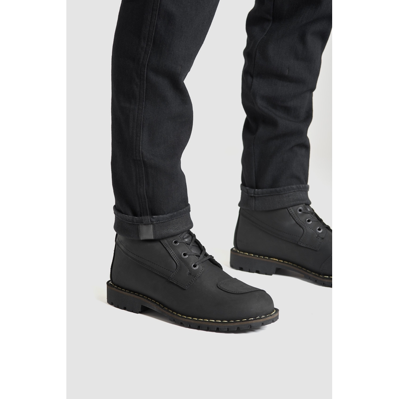 Blugi de motocicletă PANDO MOTO MOTO Oțel Negru 02 negru lichidare