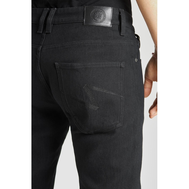 Blugi de motocicletă PANDO MOTO MOTO Oțel Negru 02 negru lichidare