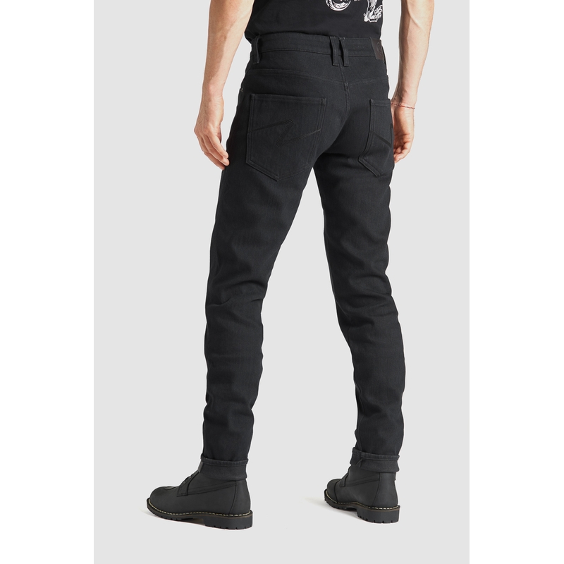 Blugi de motocicletă PANDO MOTO MOTO Oțel Negru 02 negru lichidare
