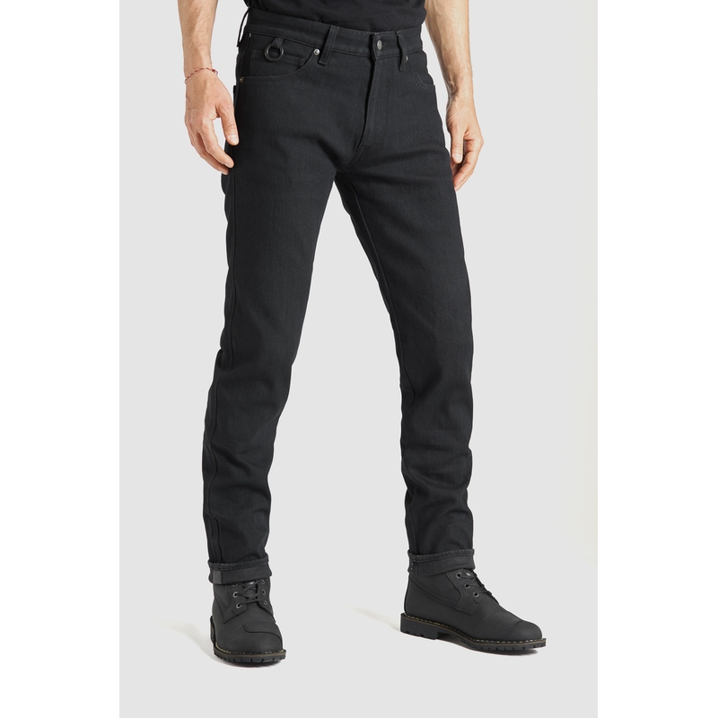 Blugi de motocicletă PANDO MOTO MOTO Oțel Negru 02 negru lichidare