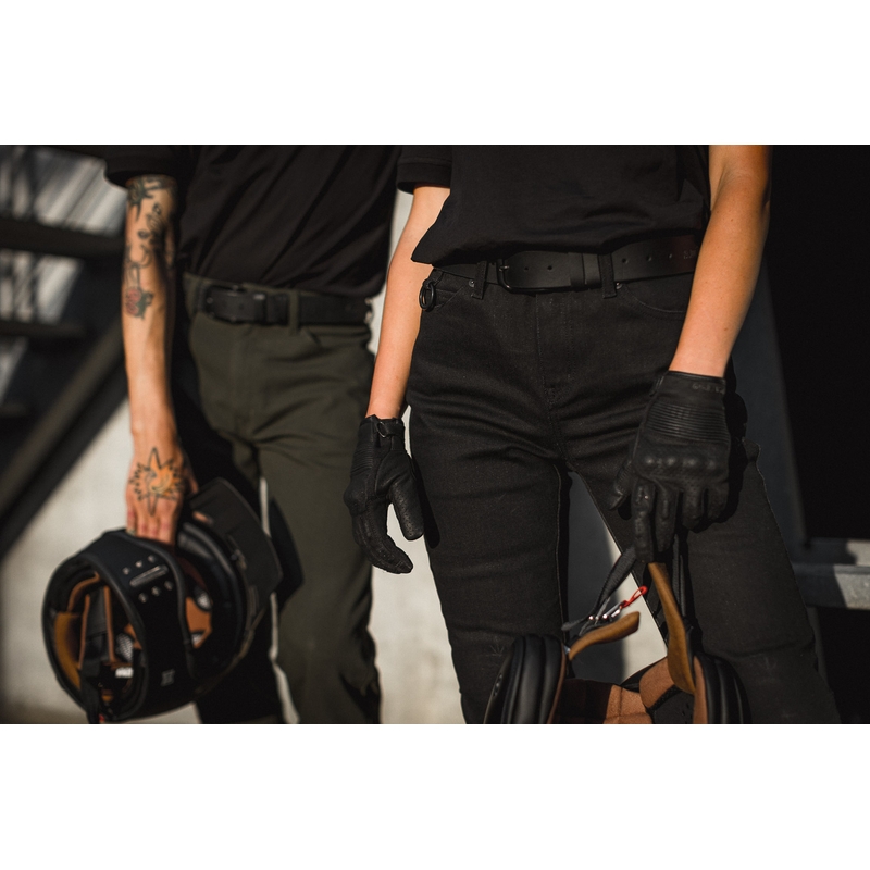 Blugi de damă PANDO MOTO Kissaki Arm negru pentru motociclete PANDO MOTO Kissaki Arm Black lichidare