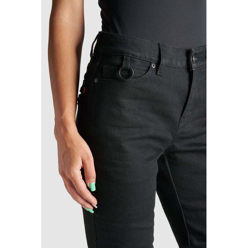 Blugi de damă PANDO MOTO Kissaki Arm negru pentru motociclete PANDO MOTO Kissaki Arm Black lichidare