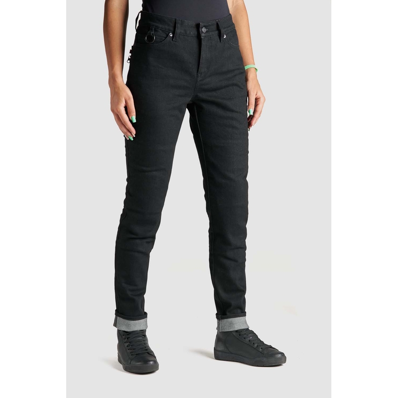 Blugi de damă PANDO MOTO Kissaki Arm negru pentru motociclete PANDO MOTO Kissaki Arm Black lichidare
