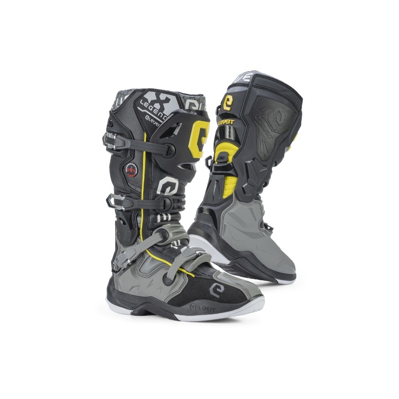 Eleveit X-Legend cizme de motocicletă gri-galben lichidare